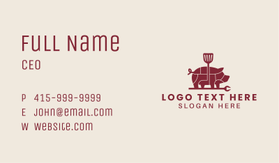 Pork Barbecue Grill  Business Card