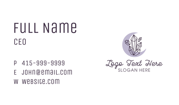 Moon Crystals Boutique Business Card Design Image Preview