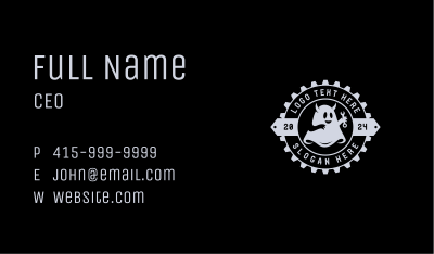 Ghost Mechanic Gear Business Card Image Preview