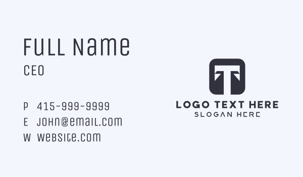 Generic Corporate Letter T Business Card Design Image Preview