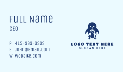 Blue Penguin Animal Business Card Image Preview