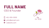 Aesthetic Rose Flower  Business Card Image Preview