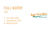 Hipster Retro Wordmark Business Card Image Preview