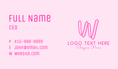 Fashion Brand Letter W  Business Card Image Preview