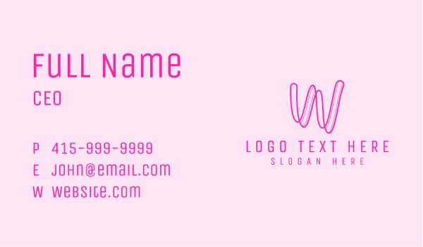 Fashion Brand Letter W  Business Card Design Image Preview