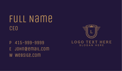 Golden Shield Badge Business Card Image Preview