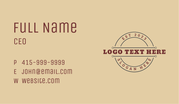 Generic Retro Brand Business Card Design Image Preview