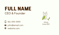 Monoline Nature Owl Business Card Image Preview
