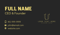 Premium Luxury Letter U Business Card Design