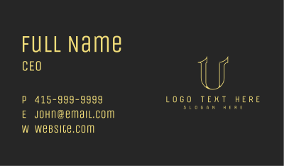 Premium Luxury Letter U Business Card Image Preview