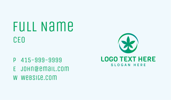 Cannabis Weed Emblem Business Card Design Image Preview