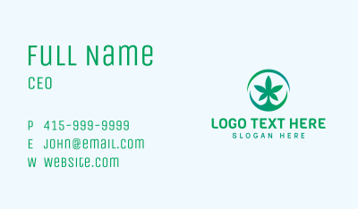 Cannabis Weed Emblem Business Card Image Preview