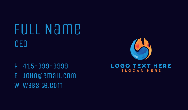 Cooling Flame Energy Business Card Design Image Preview