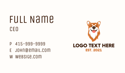 Cute Puppy Pet Business Card Image Preview