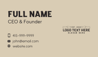 Regal Ribbon Wordmark Business Card Design