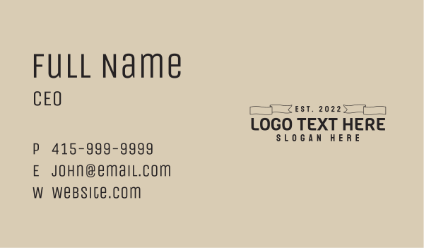 Regal Ribbon Wordmark Business Card Design Image Preview