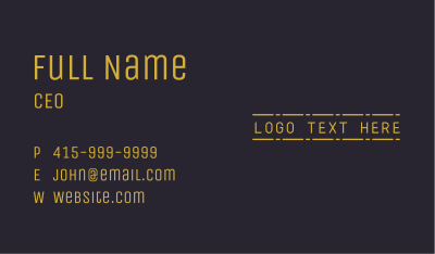 Generic Apparel Wordmark Business Card Image Preview