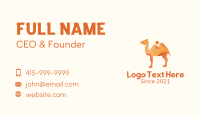 Desert Dunes Camel Business Card Design