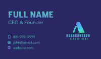 Gradient Media Letter A Business Card Image Preview