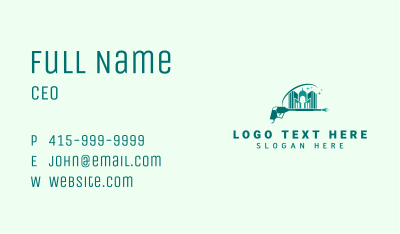 Building Cleaning Power Washer Business Card Image Preview