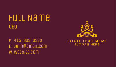 Fancy Crown Banner Business Card Image Preview