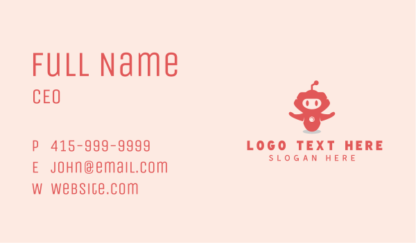 Toy Store Robot  Business Card Design Image Preview