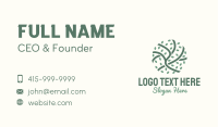 Green Branch Circle Business Card Design