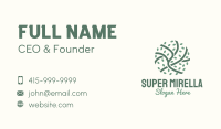 Green Branch Circle Business Card Image Preview