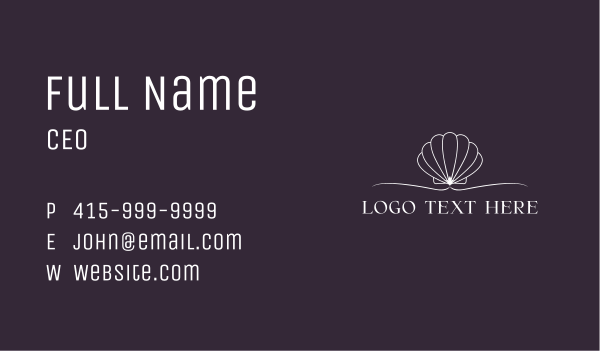 Shell Minimalist Wordmark Business Card Design Image Preview