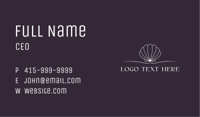 Shell Minimalist Wordmark Business Card Image Preview