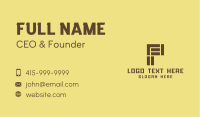 Brown Brick Letter P Business Card Image Preview