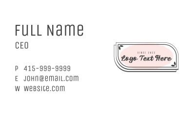 General Business Brush Wordmark Business Card Image Preview