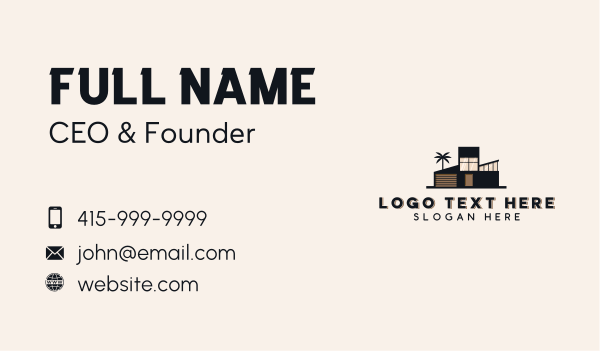 Real Estate Architecture Property Business Card Design