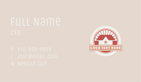 Roof Property Emblem Business Card Design Image Preview