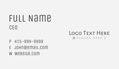 Arrow Fashion Wordmark Business Card Image Preview