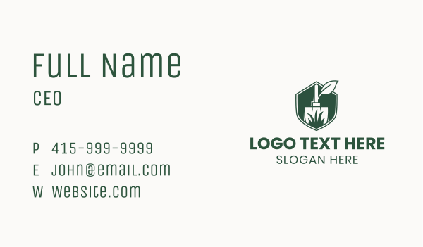 Grass Shovel Leaf Business Card Design Image Preview