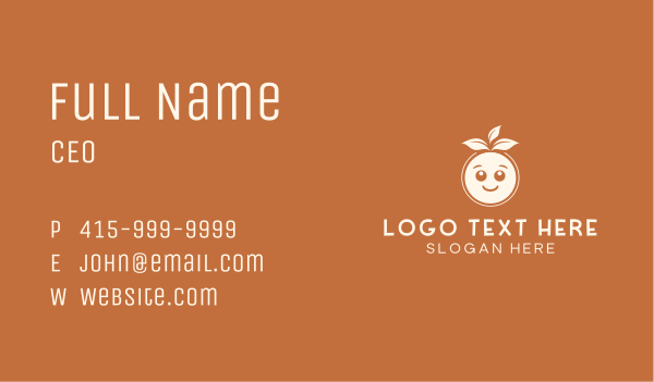 Round Leaf Face Business Card Design Image Preview