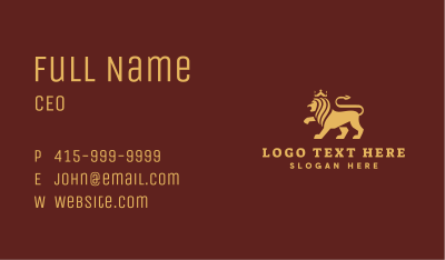 Luxury Crown Lion Business Card Image Preview