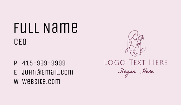 Feminine Beauty Cosmetics  Business Card Design Image Preview