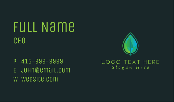 Mosaic Gradient Leaf Business Card Design Image Preview