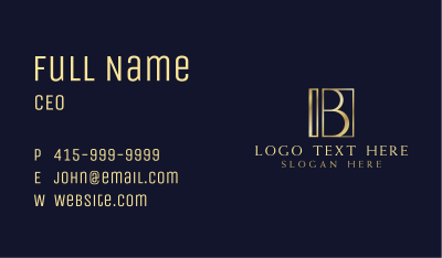 Luxury Premium Company Letter B Business Card Image Preview
