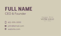 Apparel Design Wordmark Business Card Image Preview