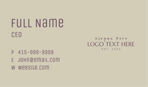 Apparel Design Wordmark Business Card Design Image Preview