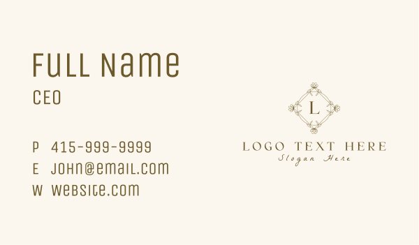 Nature Floral Decor Business Card Design Image Preview