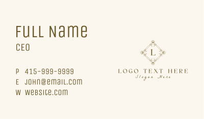 Nature Floral Decor Business Card Image Preview