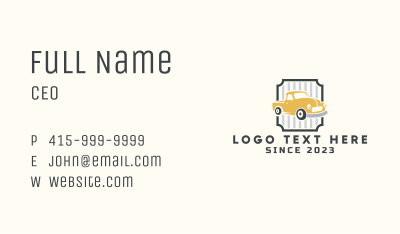 Vintage Car Truck Business Card Image Preview