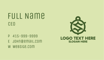Turtle Shell Letter S  Business Card
