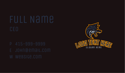 Angry Wolf Gamer Business Card Image Preview