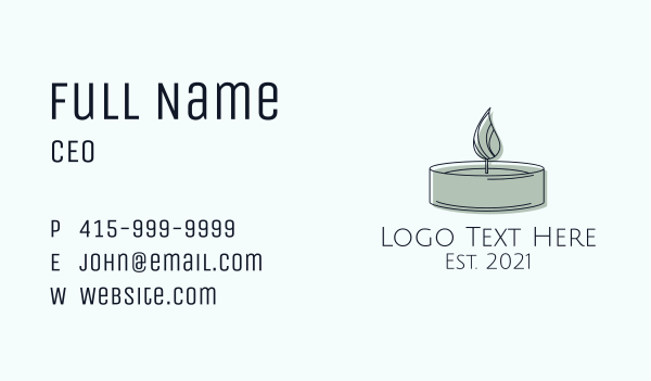 Scented Tealight Candle Business Card Design Image Preview