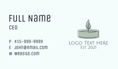 Scented Tealight Candle Business Card